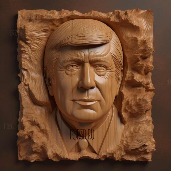 Donald Trump portrait 1 stl model for CNC